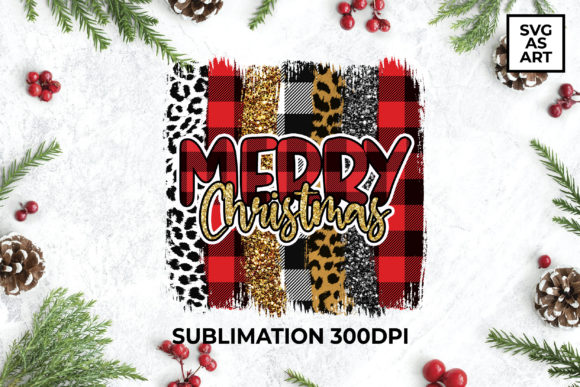 About Buffalo Plaid Merry Christmas PNG