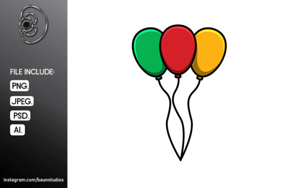 Christmas Balloon Illustration