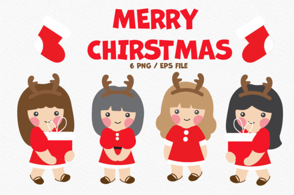 Christmas Cartoon Kids: Festive Illustrations for Crafters