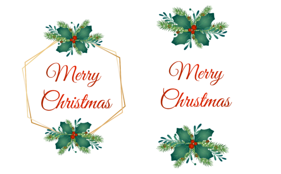 Christmas Flower Frame: A Crafts Asset for Branding