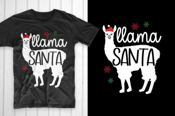 Christmas Llama T Shirt Design for Crafts