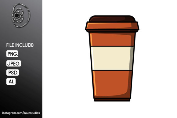 Coffee Cup Christmas Cartoon Illustrations