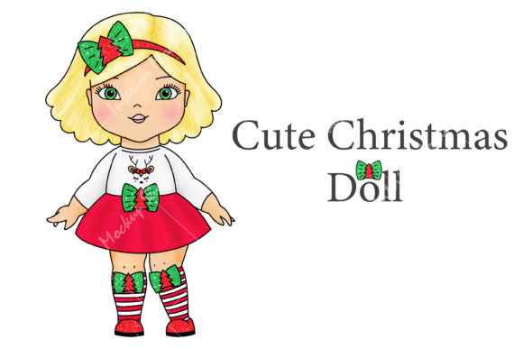 Cute Christmas Doll Illustrations