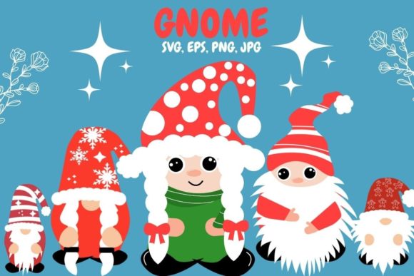 Gnome Christmas Baby Bundle: Festive Illustrations