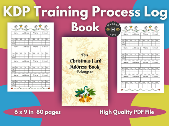 KDP Planner Christmas Card Address Book for Kdp Interiors