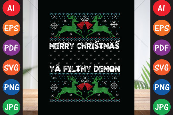 Merry Christmas Ya Filthy Demon: Bold Crafts Asset