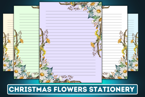 Reviewing Christmas Flowers Stationery Set Print Templates