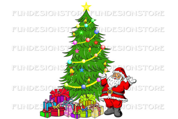 Reviewing Christmas Tree Sublimation Santa PNG Illustrations