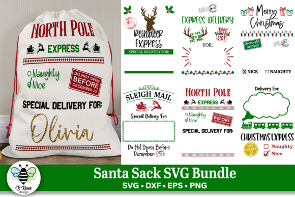 Santa Sack SVG Bundle: Crafts for Festive Web Design